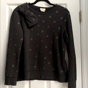 Kate Spade Black Polka Dot Sweatshirt Sz S